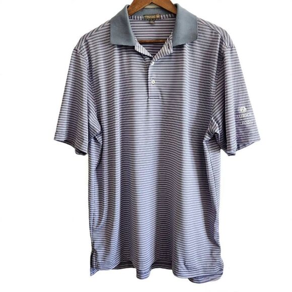 Peter Millar Shirt Mens Large Golf Polo Summer Comfort Zurich Classic Purple Str - Picture 1 of 5